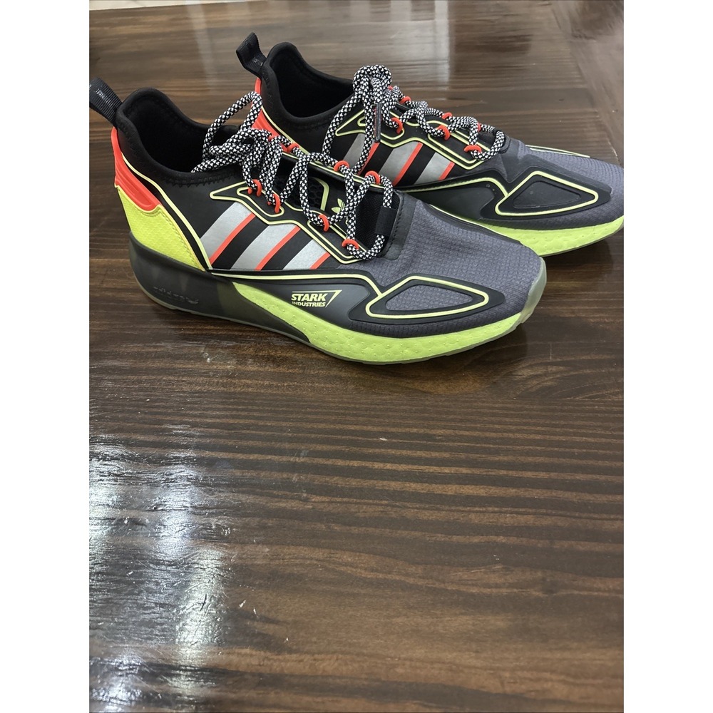 Adidas ZX 2K Boost x Marvel Stark Industries Black Solar Yellow Size 8 Men